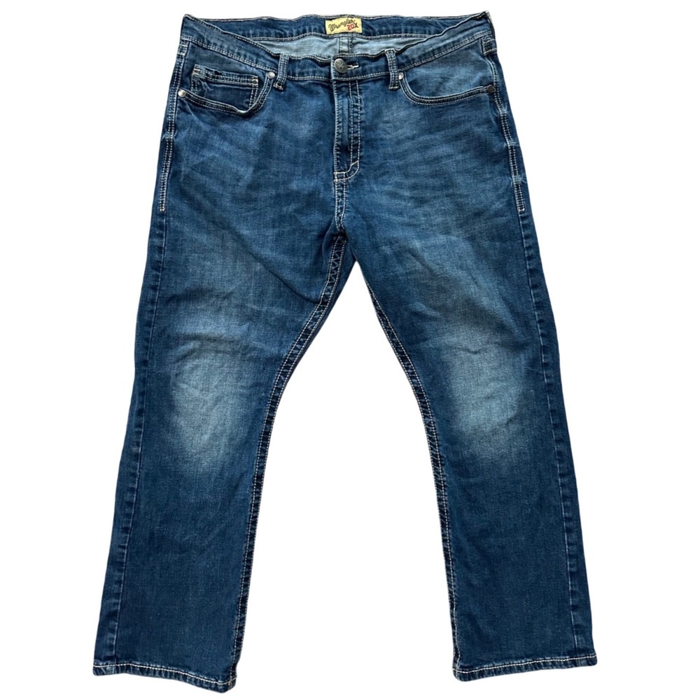 Wrangler 20X Vintage Boot Style 42 Mens Jeans 38x30 Medium Wash Denim 1042MWXMD